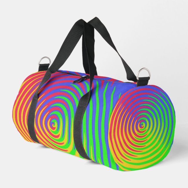 Rainbow Spiral Pattern Duffel Bag