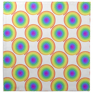Rainbow Spiral Pattern Napkin