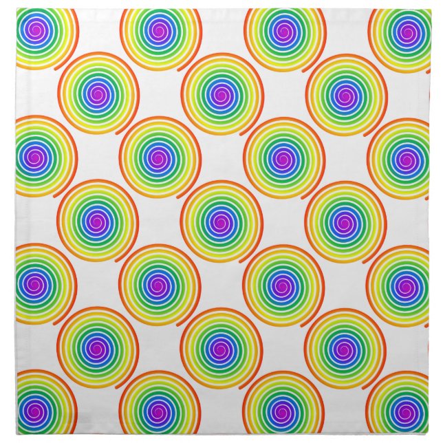 Rainbow Spiral Pattern Napkin (Front)