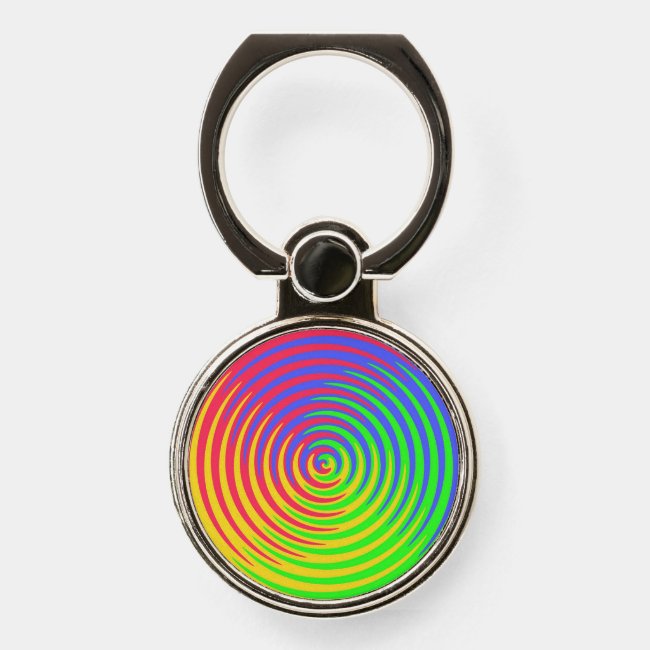 Rainbow Spiral Pattern Phone Ring Holder