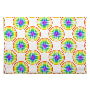 Rainbow Spiral Pattern Placemat