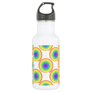 Rainbow Spiral Pattern Stainless Steel Water Bottle