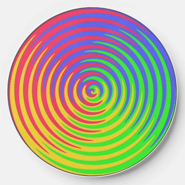 Rainbow Spiral Pattern Wireless Charger