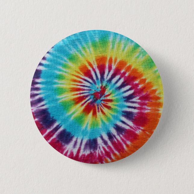 Rainbow Spiral Pinback Button (Front)