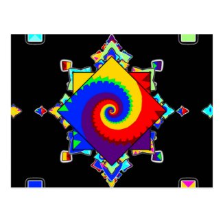 Rainbow Spiral Postcard