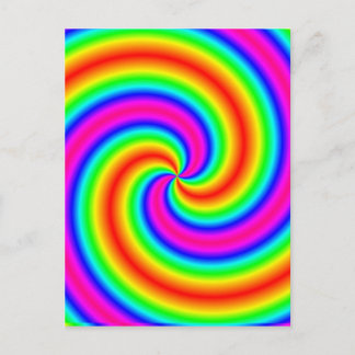 Rainbow Spiral Postcard