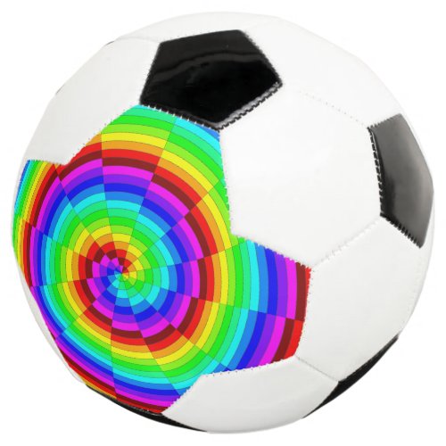 Rainbow Spiral Soccer Ball