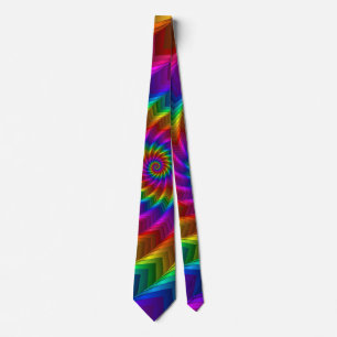 Rainbow Spiral Spikes Tie