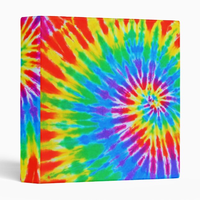 Rainbow Spiral Tie Dye Binder Zazzle