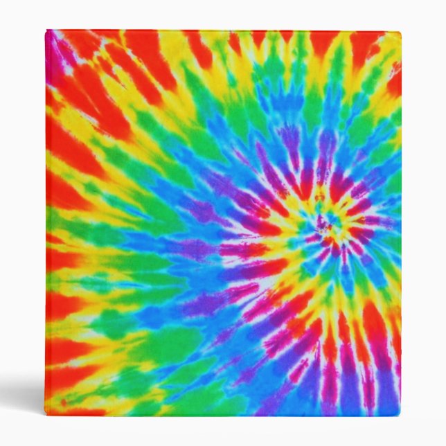 Rainbow Spiral Tie Dye Binder Zazzle