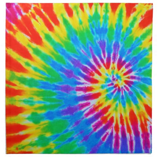 Rainbow Spiral Tie Dye Cloth Napkin | Zazzle