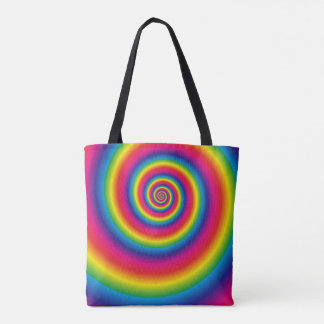 Rainbow Spiral Tote Bag