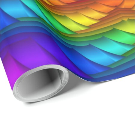 Rainbow Spiral Wrapping Paper