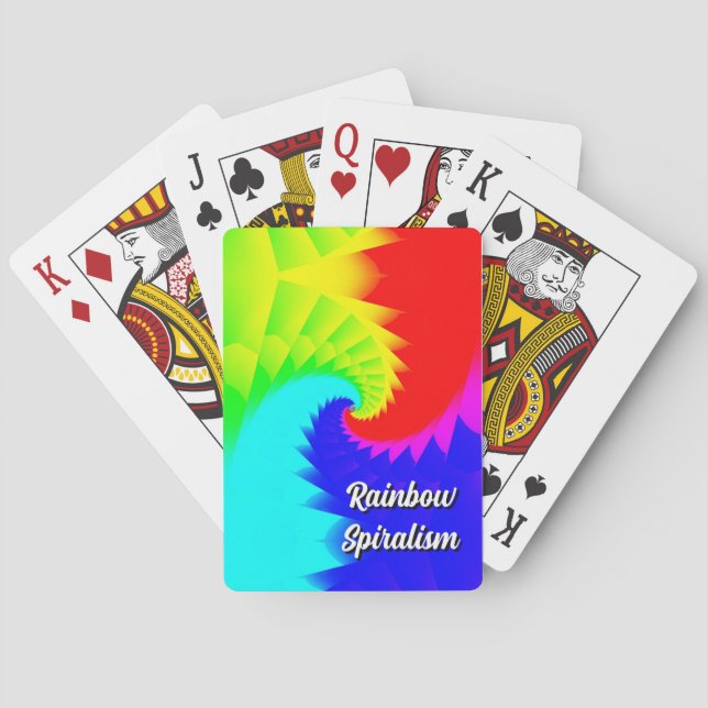 Rainbow Spiralism ( you may change the words ) Poker Cards (Back)