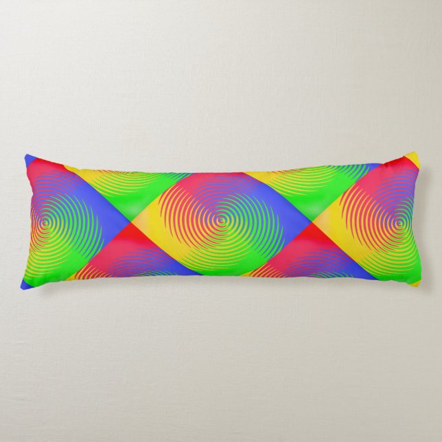 Rainbow Spirals Body Pillow (Front)