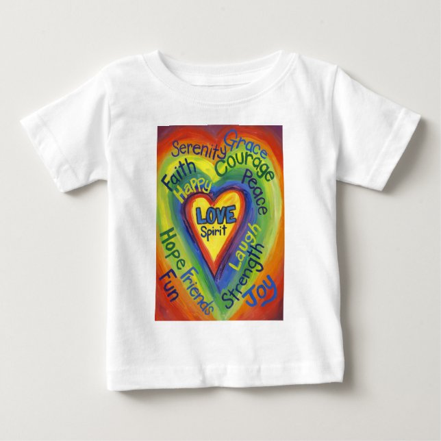 Rainbow Spirit Hearts Love Art Custom Shirt (Front)