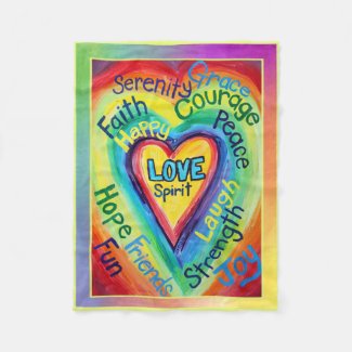 Rainbow Spirit Words Blanket