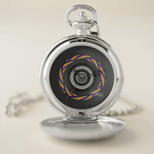 Rainbow Spirograph Pocket Watch