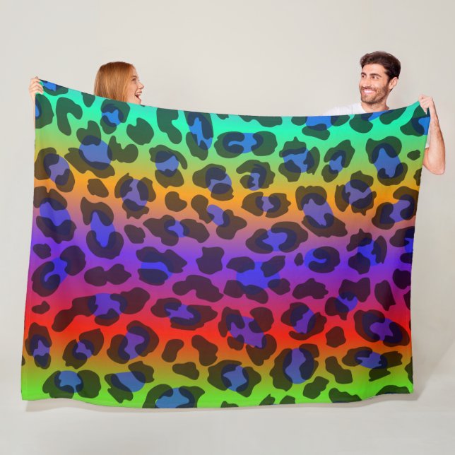 Rainbow Splash 60x80 Fleece Blanket (In Situ)