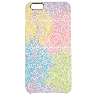 Rainbow splash and Lace pattern Clear iPhone 6 Plus Case