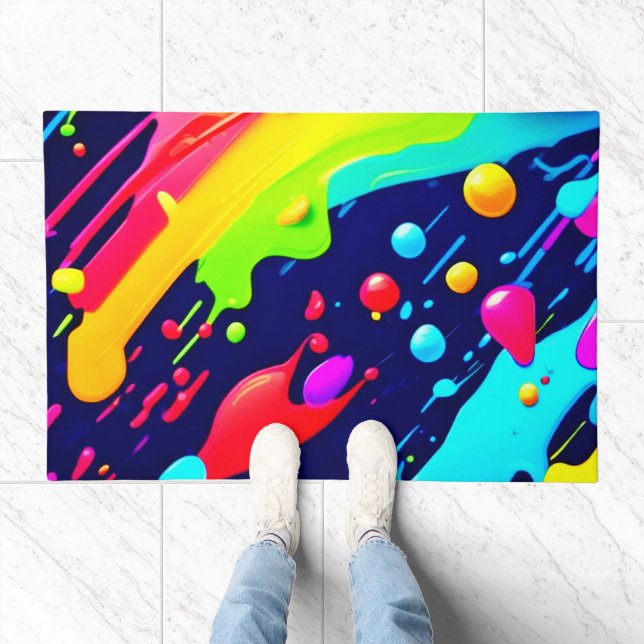 Rainbow Splash Art Doormat (Indoor)