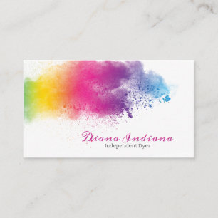 Rainbow Splash Dyeing Business Card