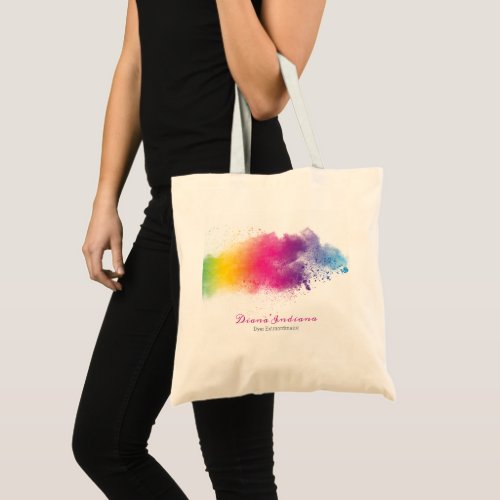 Rainbow Splash Dyeing Tote Bag
