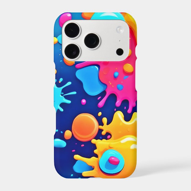 Rainbow Splash Paint Art Iphone Case (Back)