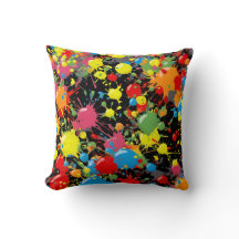 Rainbow Splash Paint Droplets Pattern Design
