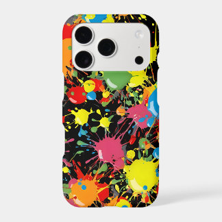 Rainbow Splash Paint Droplets PD iPhone 17 Pro Case