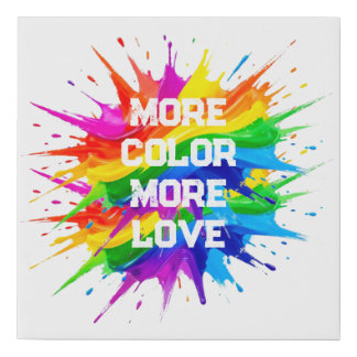 Rainbow Splash Pride Month Design Faux Canvas Print