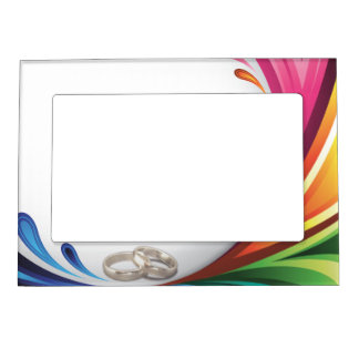 Rainbow Splash & Wedding Rings - Frame