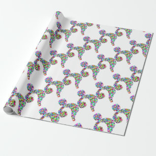 Question mark wrapping paper, Black or custom