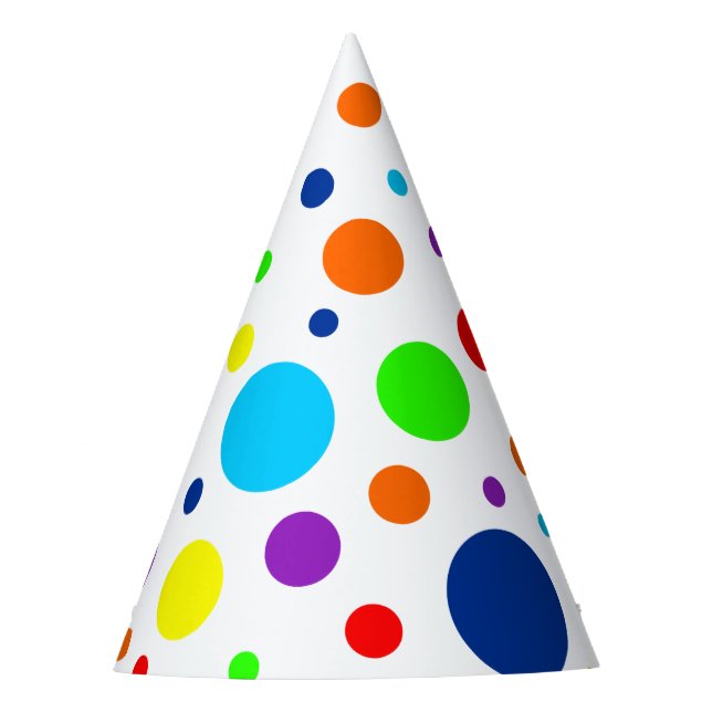 Rainbow Spots Party Hats (Front)