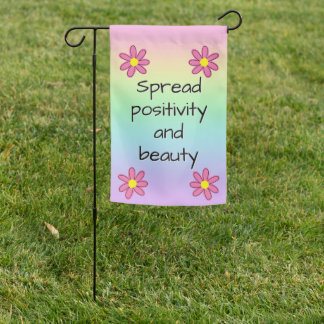 Rainbow Spread Positivity Garden Flag