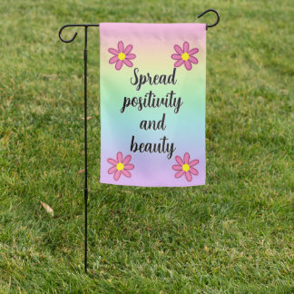 Rainbow Spread Positivity Garden Flag