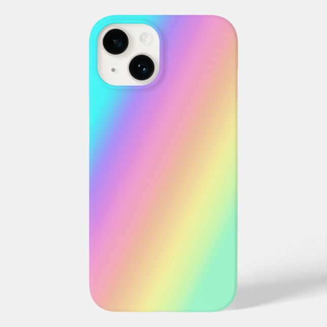 Rainbow Spring Pastels in Gradient Stripes Case-Mate iPhone Case (Back)