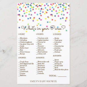 Rainbow Sprinkle Baby Shower Game PRINTED