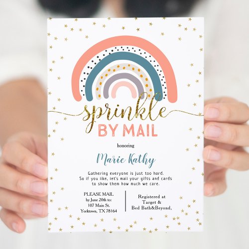 Rainbow Sprinkle by Mail Invitation