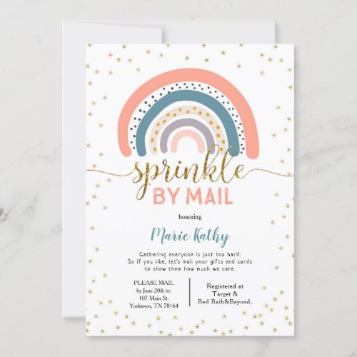 Rainbow Sprinkle by Mail Invitation