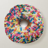 Rainbow Sprinkle Donut Pillow (Front)