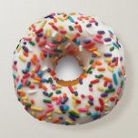 Rainbow Sprinkle Donut Pillow 2 Designs at Zazzle