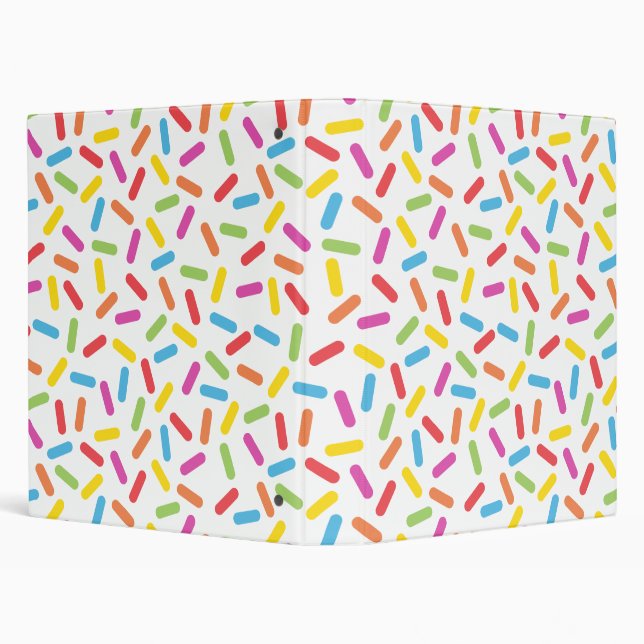 Rainbow Sprinkles 3 Ring Binder (Background)