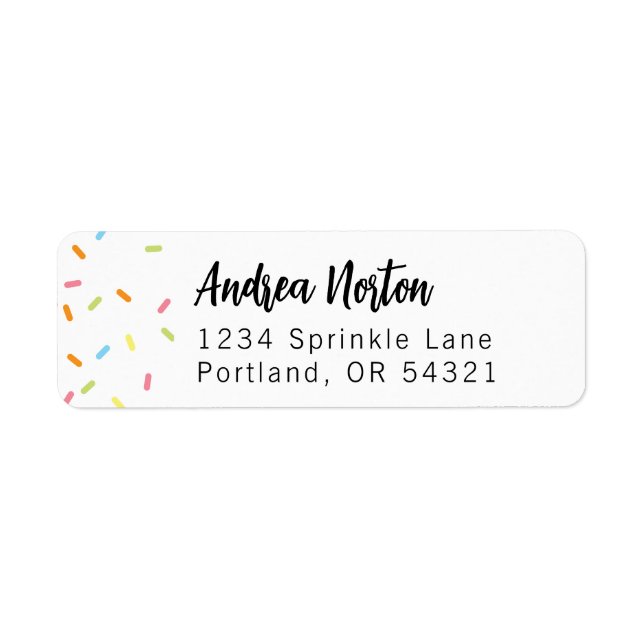 Rainbow Sprinkles Address Label (Front)
