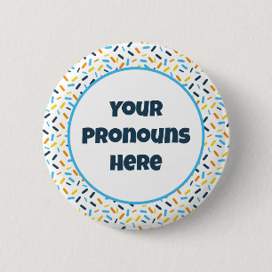 Rainbow Sprinkles AroAce Sunset Pride Flag Button