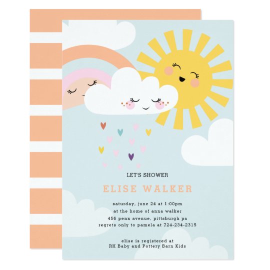 Rainbow Sprinkles Baby Shower Invitation Zazzle Com