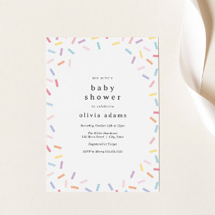 Rainbow Sprinkles Baby Sprinkle Invitation