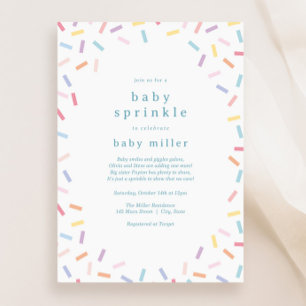 Rainbow Sprinkles Baby Sprinkle Invitation