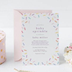 Rainbow Sprinkles Baby Sprinkle Invitation