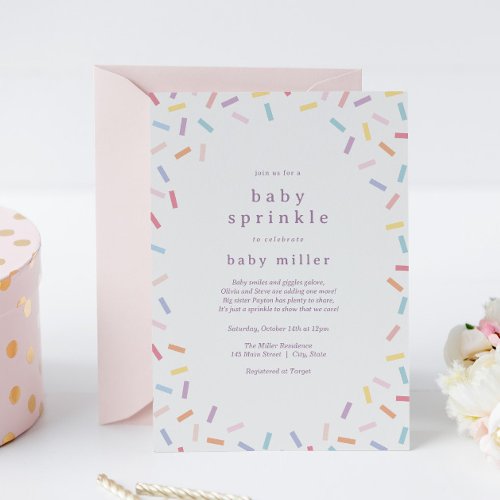 Rainbow Sprinkles Baby Sprinkle Invitation